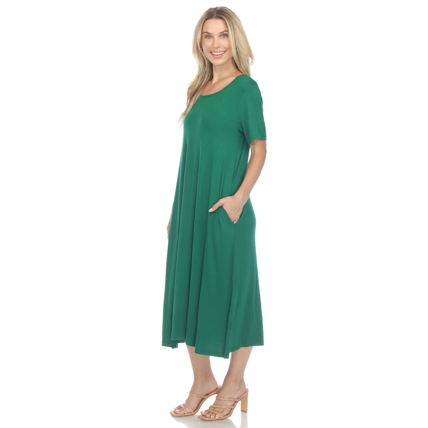 DULANEY-Short Sleeve Midi Dress