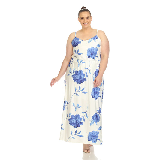 DULANEY-Floral Strap Maxi Dress