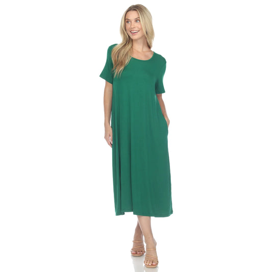 DULANEY-Short Sleeve Midi Dress